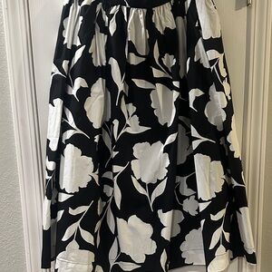 Kate Spade target Black and White Floral A-Line Skirt